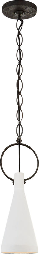 Limoges Small Pendant | Natural Rust | Plaster White Shade