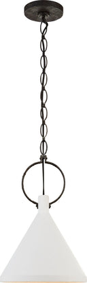 Limoges Medium Pendant | Natural Rust | Plaster White Shade