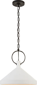 Limoges Large Pendant | Natural Rust | Plaster White Shade