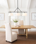 Collette Large Linear Pendant | Aged Iron | Linen Shade