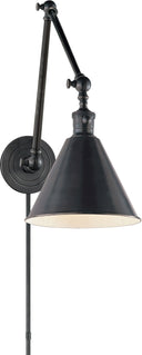 Boston Functional Double Arm Library Light | Bronze