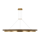 Grace 65 Chandelier | Natural Brass/Weathered Oak