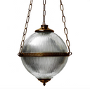 Blaenau Victorian Holophane Glass Pendant Light 11.8"