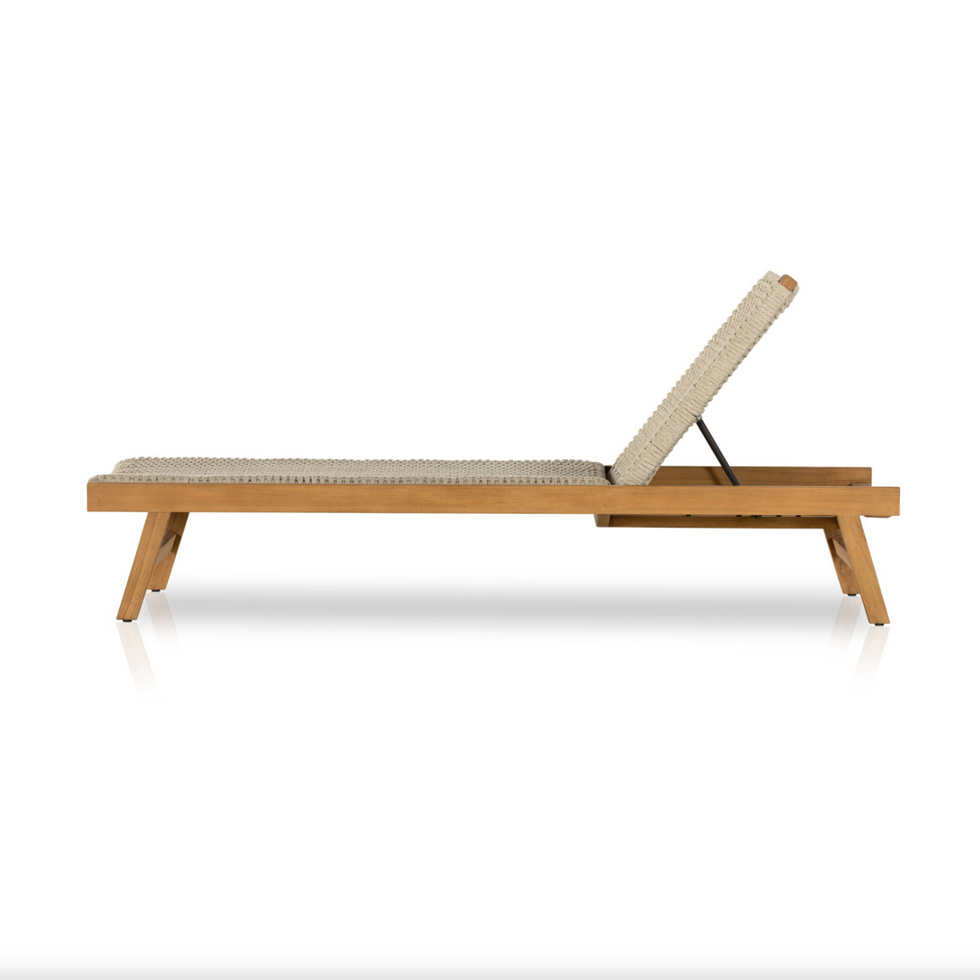 Delano Outdoor Chaise | Natural Teak|FSC