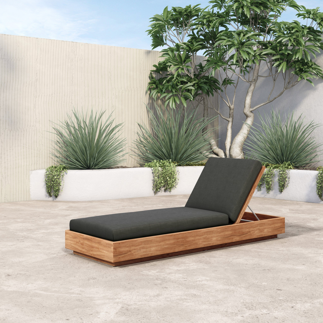 Kinta Outdoor Chaise Lounge | Venao Charcoal