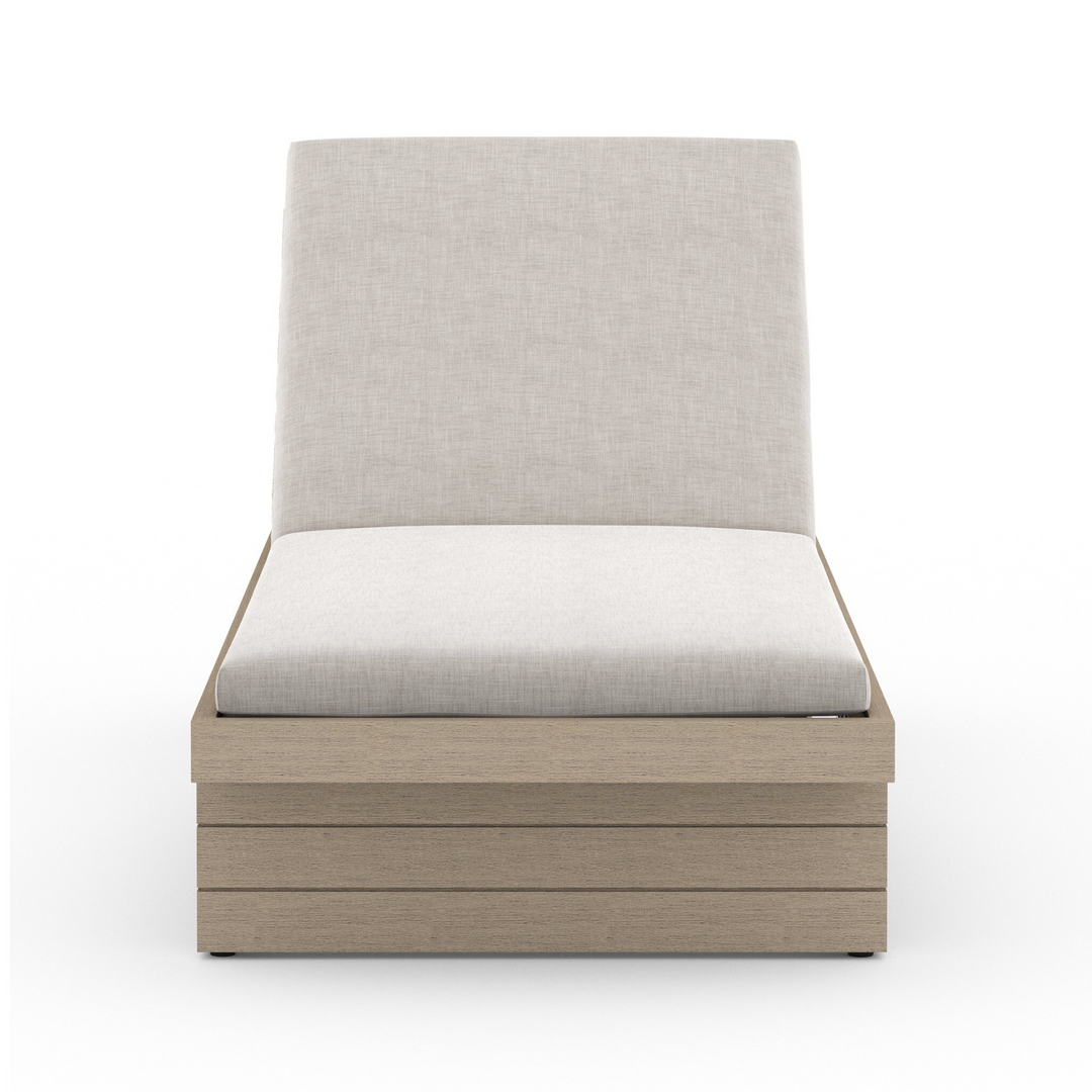 Leroy Outdoor Chaise | Washed Brown | Venao Grey