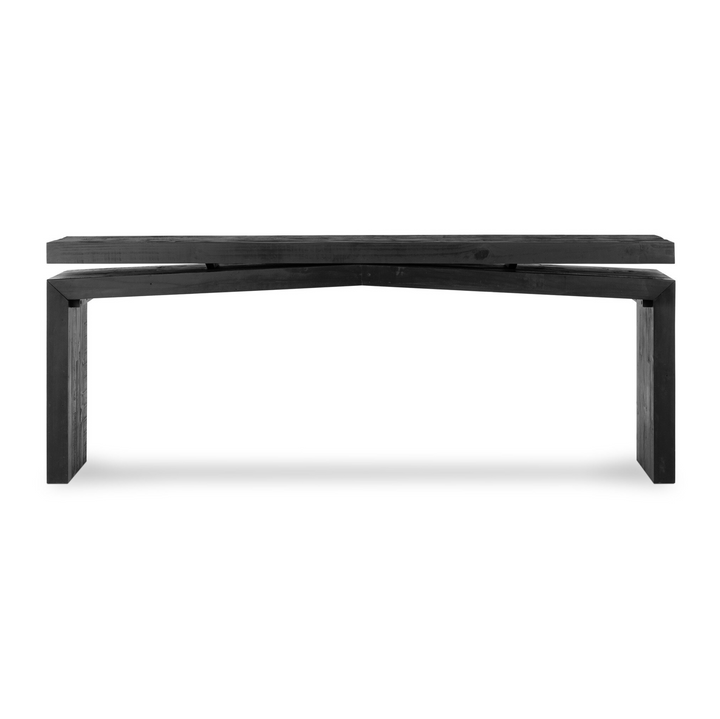 Matthes Reclaimed Pine Console Table | Aged Black Pine