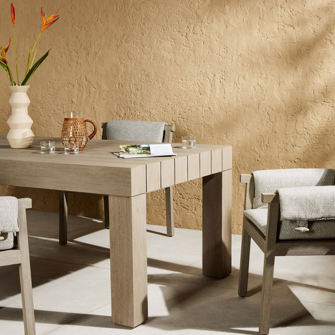 Sonora Outdoor Dining Table | Weathered Grey