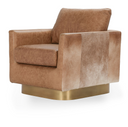 Lathe Leather/Hide Accent Chair