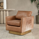 Lathe Leather/Hide Accent Chair
