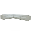 Knoxville 6pc Power Recliner Sectional Light Gray