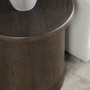 Runa Oak Veneer 22" End Table Coffee Brown
