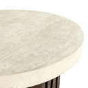 Aspen Reclaimed Pine 26" Round End Table Distressed Brown/Weathered Chalk