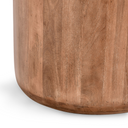 Josie Mango Wood 22" Round End Table Pottery Brown/Marble