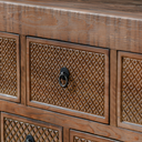 Lahey Reclaimed Pine 11 Drawer Console Table