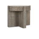 Sonoma Reclaimed Pine 26" Round End Table Distressed Gray/Weathered Chalk