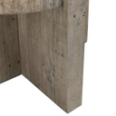 Sonoma Reclaimed Pine 26" Round End Table Distressed Gray/Weathered Chalk