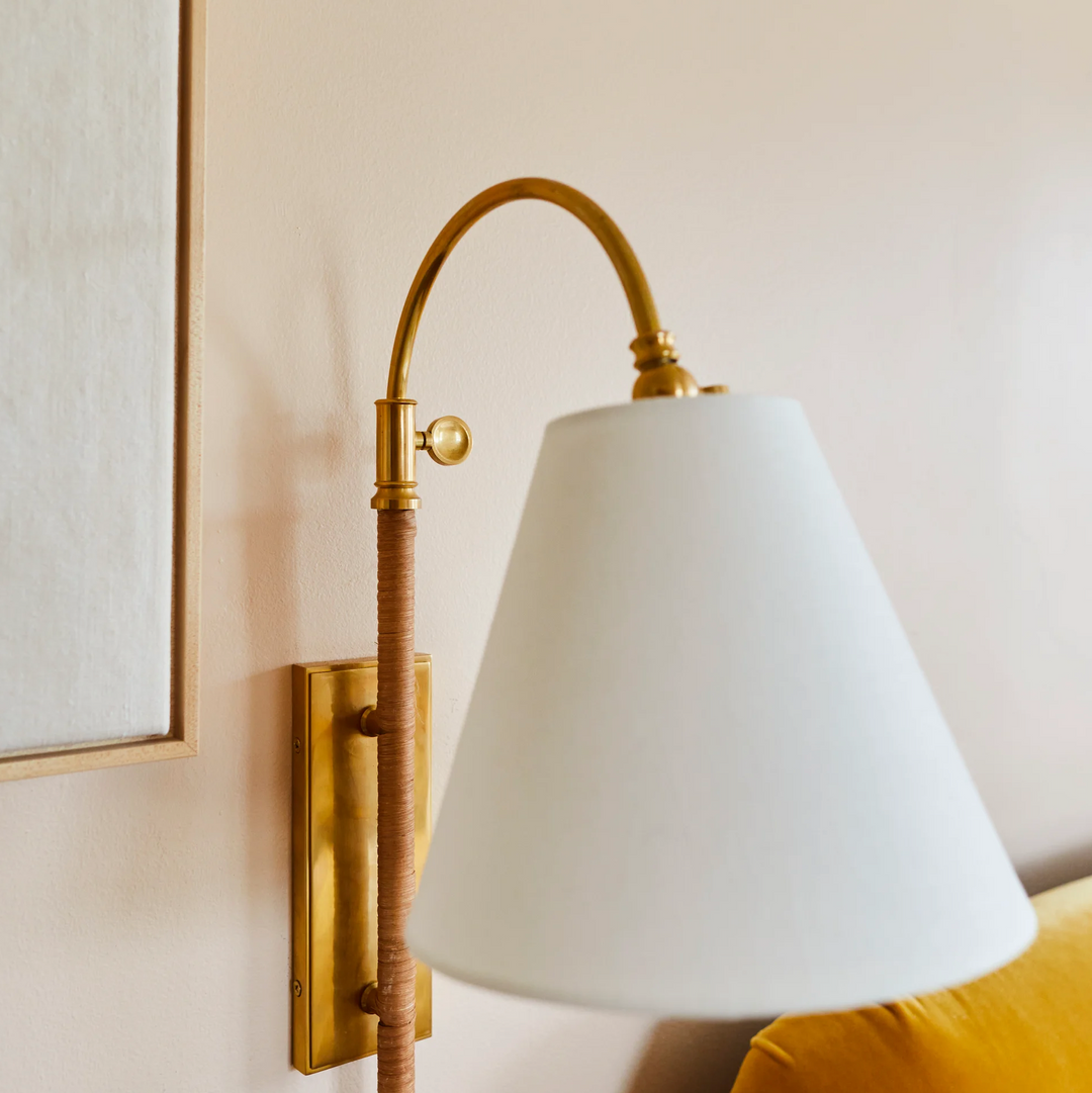 Curves No.1 Plug in Wall Sconce | Aged Brass