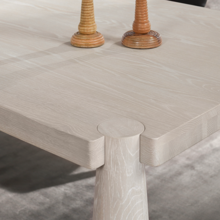 Atrop Oak Wood 102" Dining Table