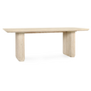 Vander Oak Wood 84" Dining Table Cream Washed