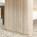 Vander Oak Wood 84" Dining Table Cream Washed