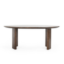 Norwood Mango Wood 78" Dining Table Bark Brown