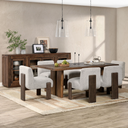 Chelsea Upholstered/Wood Dining Chair Pixel Ivory