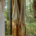 Pinstripe Hammam Bath Towel Stone