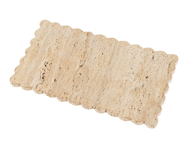 Travertine Scallop Tray