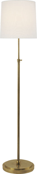 Bryant Floor Lamp | Hand-Rubbed Antique Brass | Linen Shade