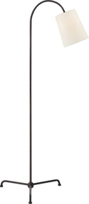 Mia Floor Lamp | Aged Iron | Linen Shade