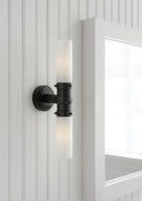 Graydon Double Bath Light | Bronze | White Glass