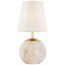 Terri 12" Cordless Accent Lamp | Alabaster | Linen Shade