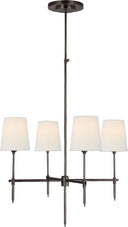 Bryant Small Chandelier | Bronze | Linen Shades