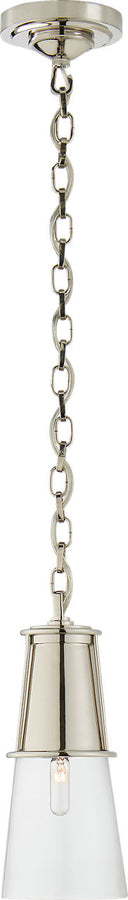 Robinson Small Pendant | Polished Nickel | Clear Glass
