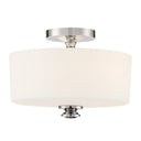 Travis 12.5'' Polished Nickel Semi Flush Mount