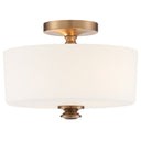 Travis 12.5'' Vibrant Gold Semi Flush Mount