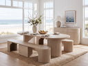 Transformer Round Set | Dining Bench | Driftwood