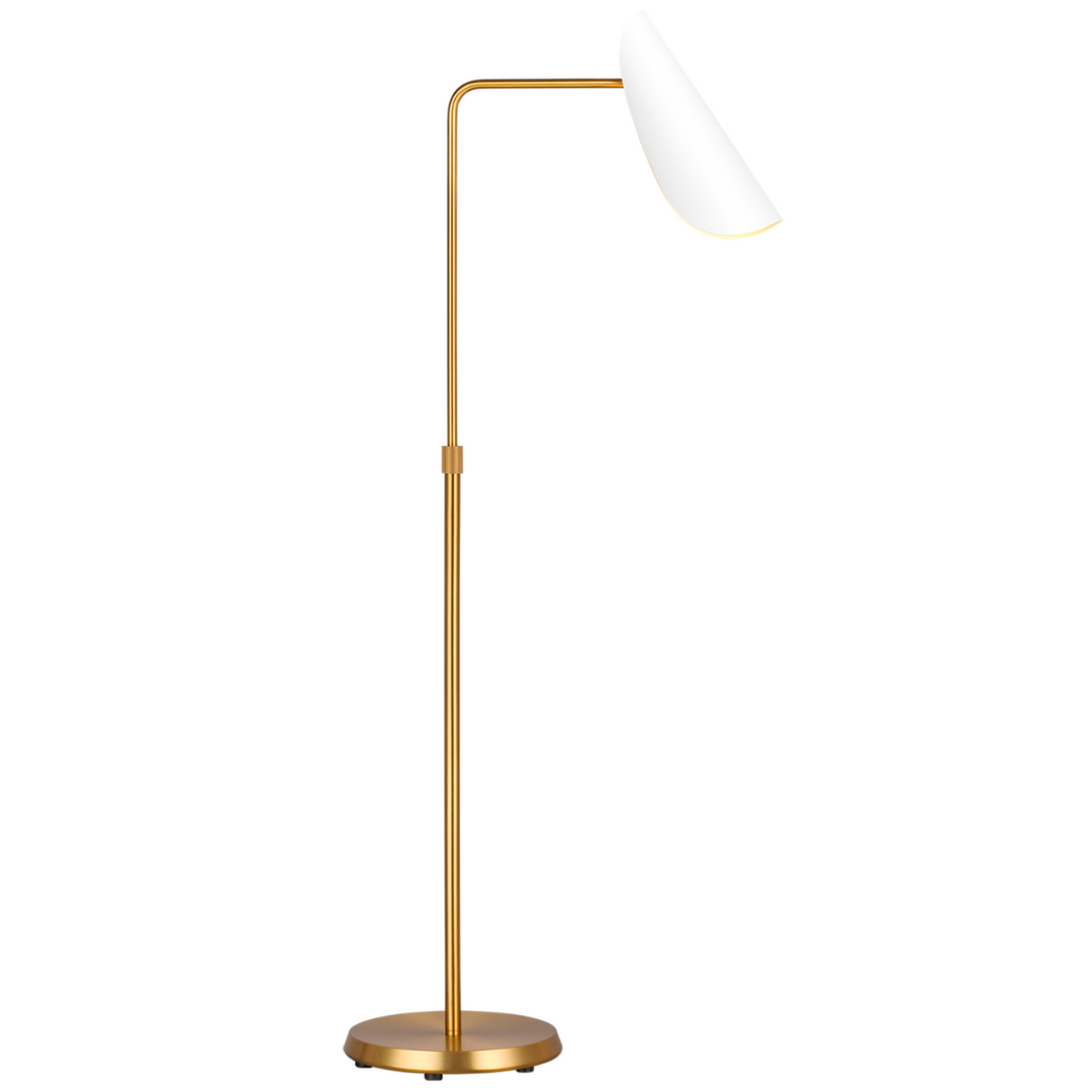 Tresa Task Floor Lamp | Burnished Brass