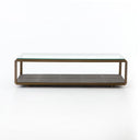 Shagreen Shadow Box Coffee Table - Tempered Glass