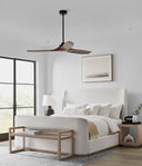 Collins Smart 60 Ceiling Fan | Midnight Black | Dark Walnut Blades