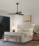 Collins Smart 60 Ceiling Fan | Midnight Black | Dark Walnut Blades