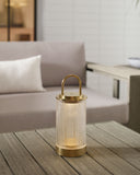Tawa Accent Rechargeable Table Lamp Natural Brass 2700K 90 CRI wall charger included