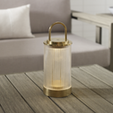Tawa Accent Rechargeable Table Lamp Natural Brass 2700K 90 CRI wall charger included