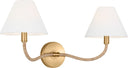Laguna Double Sconce Burnished Brass