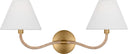 Laguna Double Sconce Burnished Brass
