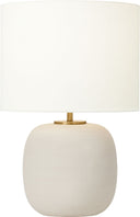 Fanny Wide Table Lamp Matte Concrete Bulbs Included