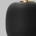 Fanny Wide Table Lamp Rough Black Ceramic Bulbs Inc