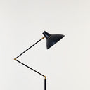 Charlton Floor Lamp | Black and Hand-Rubbed Antique Brass
