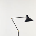 Charlton Floor Lamp | Black and Hand-Rubbed Antique Brass